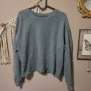 Green aerie distressed sweatshirt